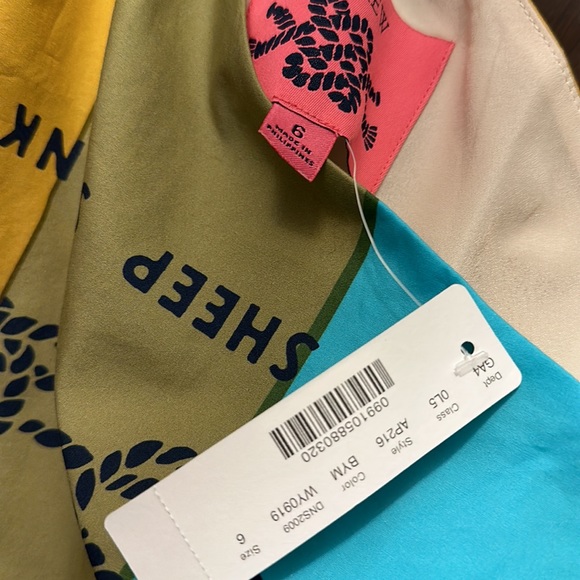 JCREW ONE SHOULDER DRESS in RAFFI SAIL AWAY PRINT sz6 NWT - Picture 4 of 10